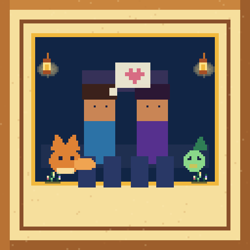 Habbo players talk in a furnished Habbo.World room with companion creatures nearby.